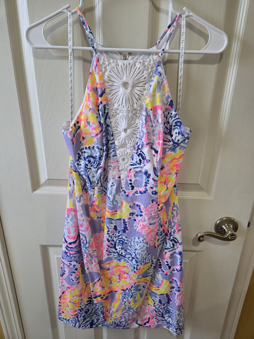Lilly Pulitzer Multicolor Floral Lace-Back Sundress - Pink, Yellow, Blue
